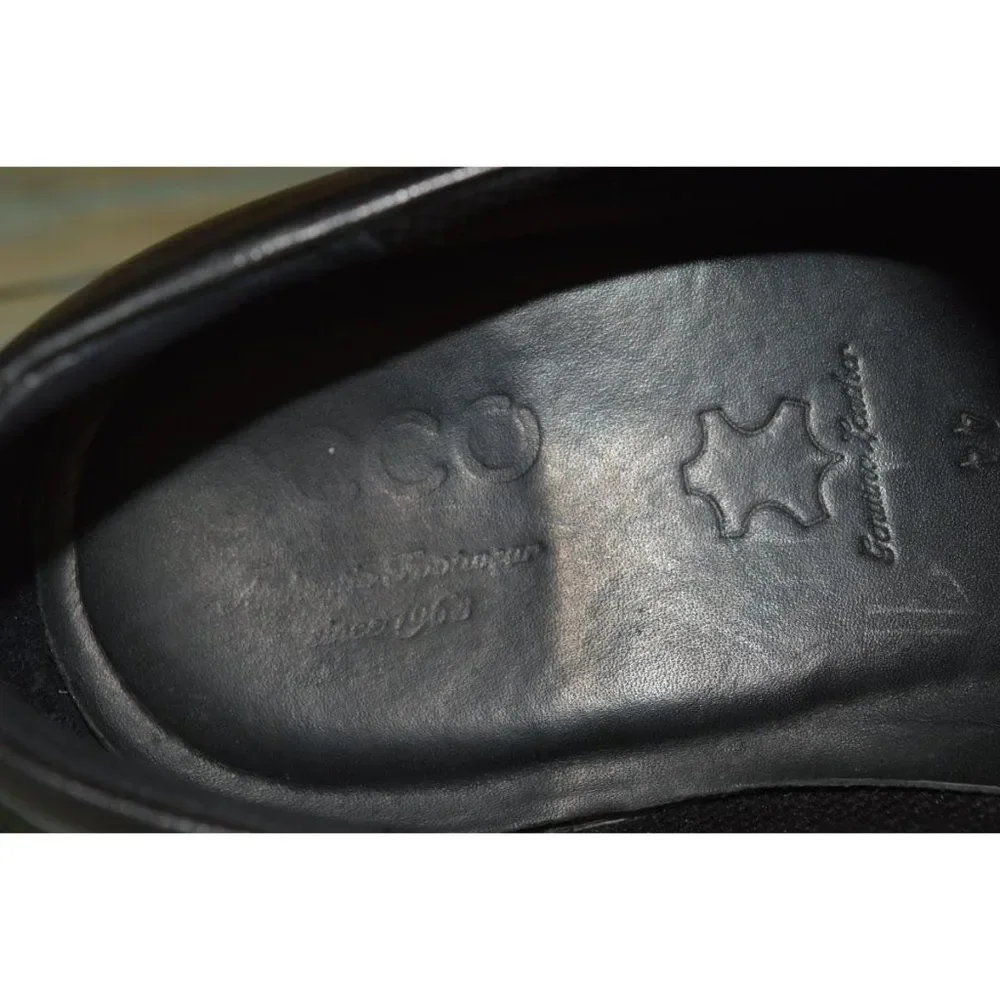 ECCO Melbourne Cap Toe Oxfords Men's Size 44 US 10 / 10.5 Black Leather Shoes